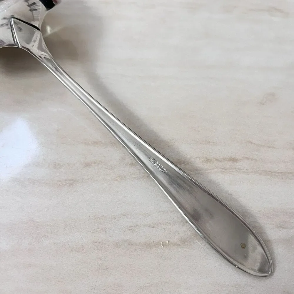 WMF Cromargan Germany Shadowpoint Solid Smooth Casserole Spoon 8 1/8” Stainless